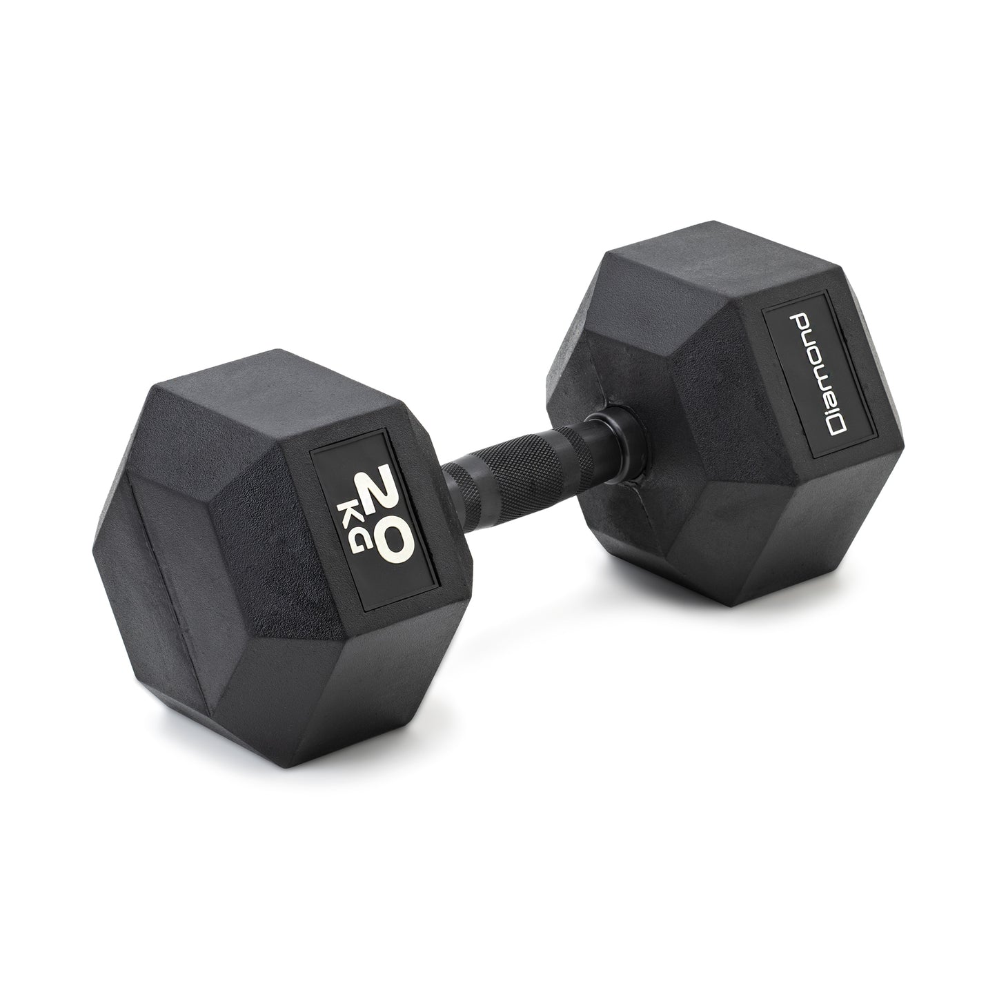 SET MANCUERNAS HEXAGONLAES PROFESIONALES TODO NEGRO DIAMOND FITNESS