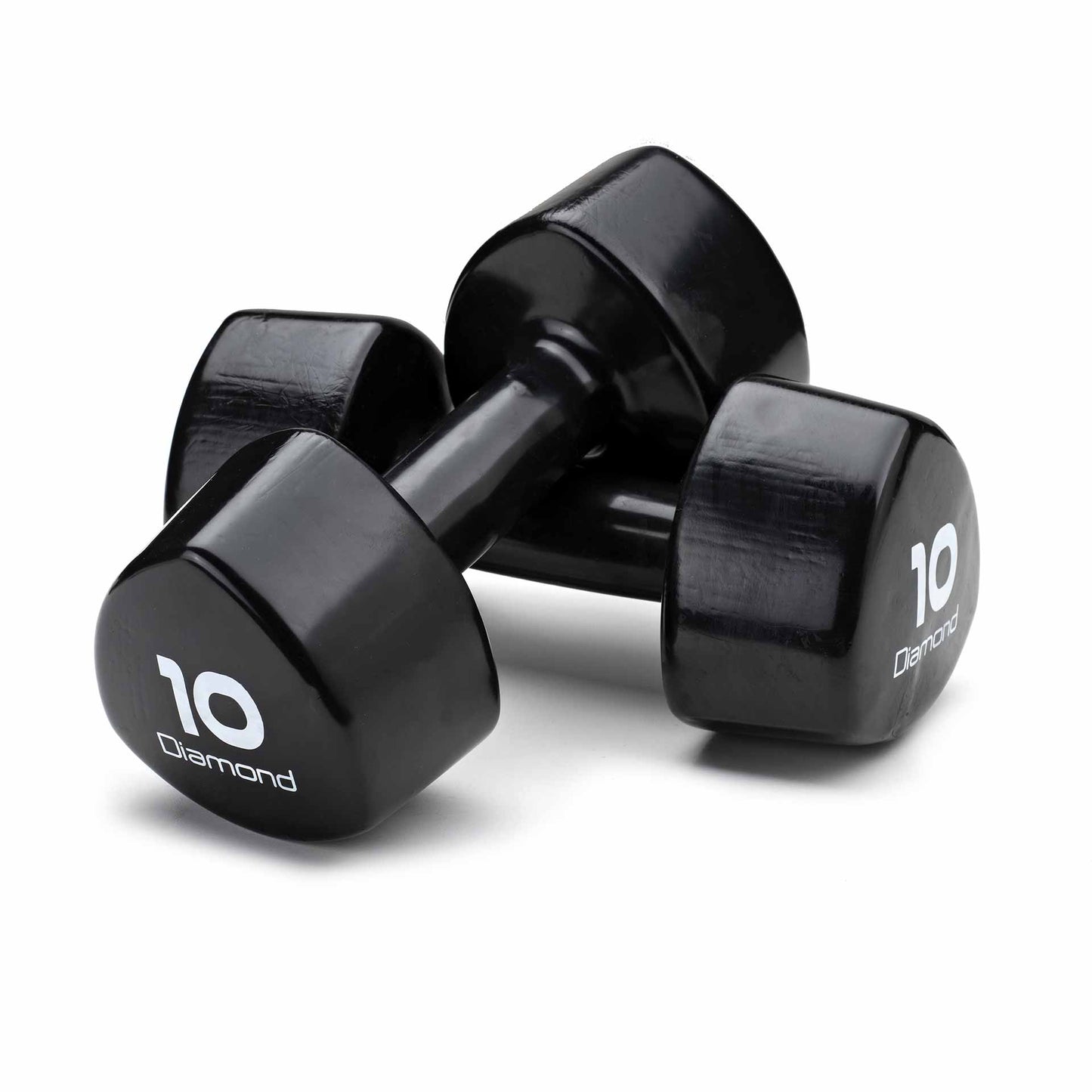 SET 1-10 KG MANCUERNAS PROFESIONALES DE VINILO DIAMOND FITNESS