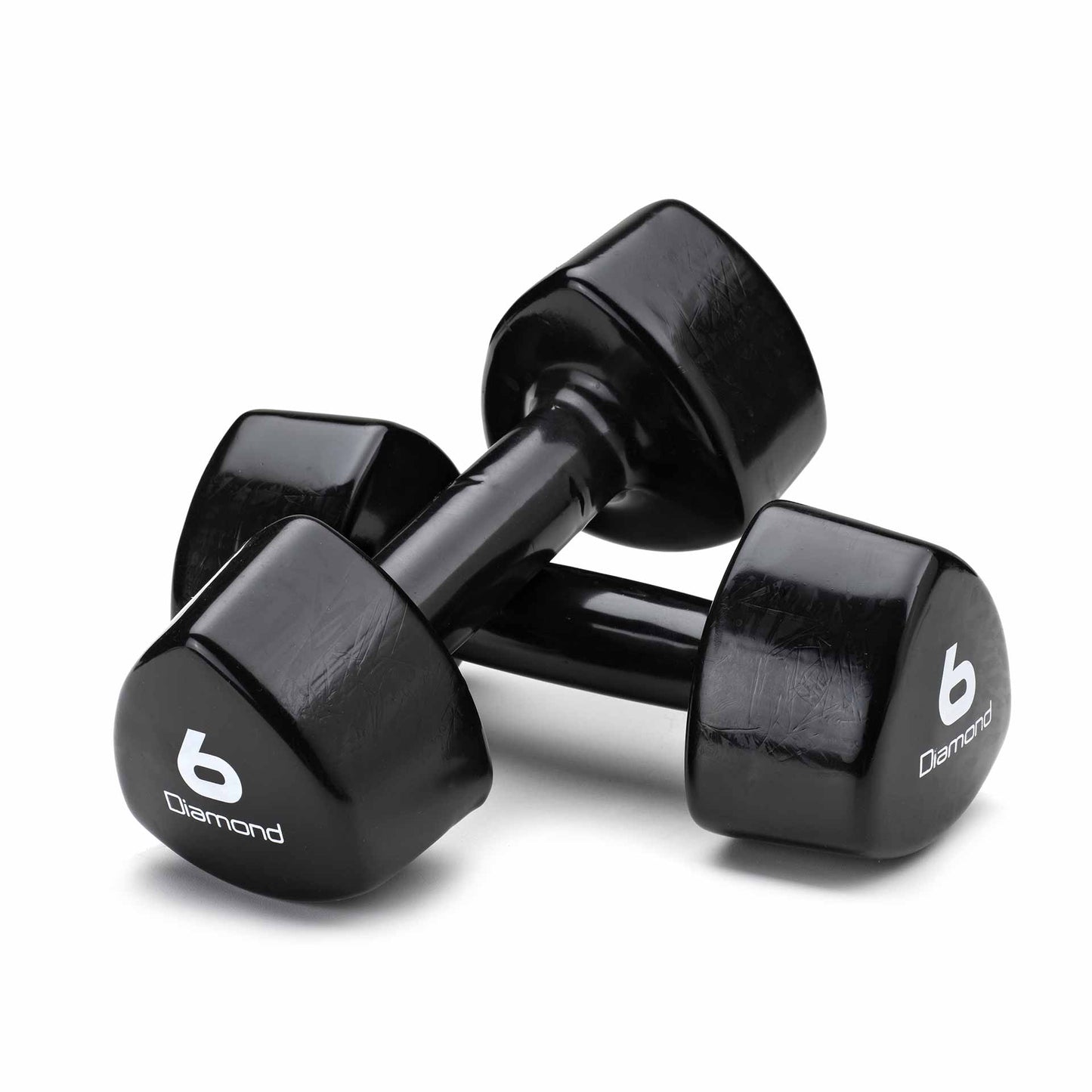 SET 1-10 KG MANCUERNAS PROFESIONALES DE VINILO DIAMOND FITNESS