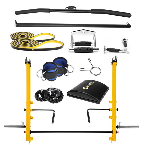 MÁQUINA SMITH MULTIFUNCIONAL CYKLON X HMS, 200KG PESO INCLUIDO, FULL ACCESORIOS