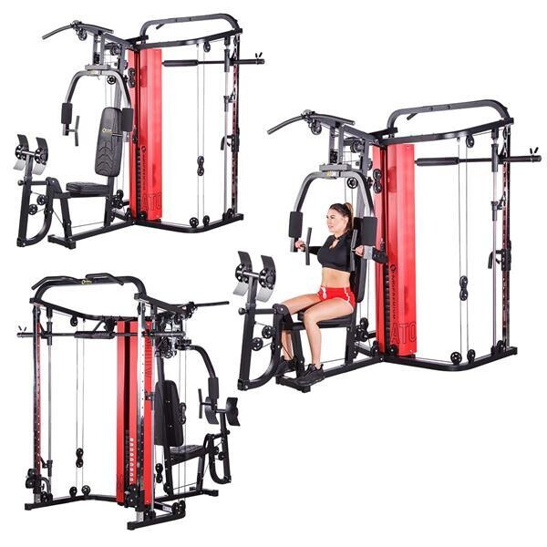 MÁQUINA SMITH + MULTI-GIMNASIO ATOM HMS PREMIUM