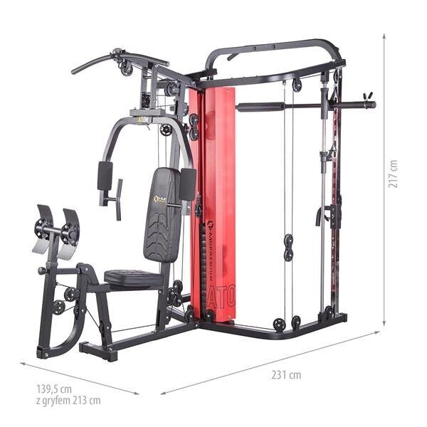 MÁQUINA SMITH + MULTI-GIMNASIO ATOM HMS PREMIUM
