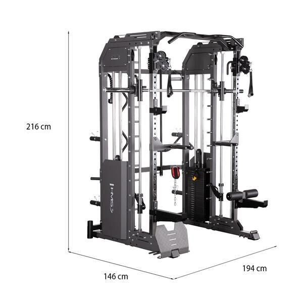 MÁQUINA SMITH SEMI COMERCIAL HMS CYKLOP 4 CON 240 KG