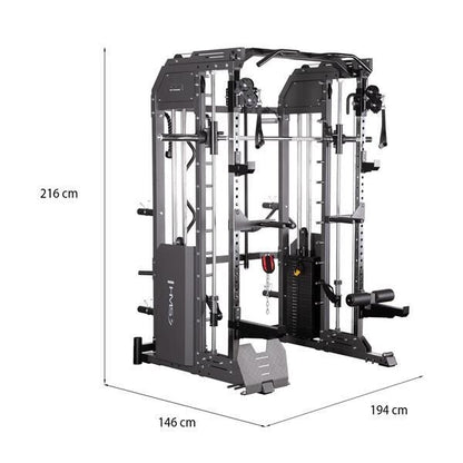 MÁQUINA SMITH SEMI COMERCIAL HMS CYKLOP 4 CON 240 KG