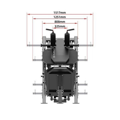 PRENSA DE PIERNAS + HACK SQUAT COMERCIAL HMS LP3175