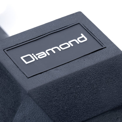 SET MANCUERNAS HEXAGONLAES PROFESIONALES TODO NEGRO DIAMOND FITNESS
