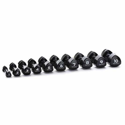 SET 1-10 KG MANCUERNAS PROFESIONALES DE VINILO DIAMOND FITNESS